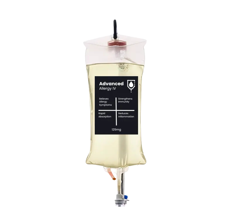 Advanced Allergy IV Treatment bag with vitamins and electrolytes