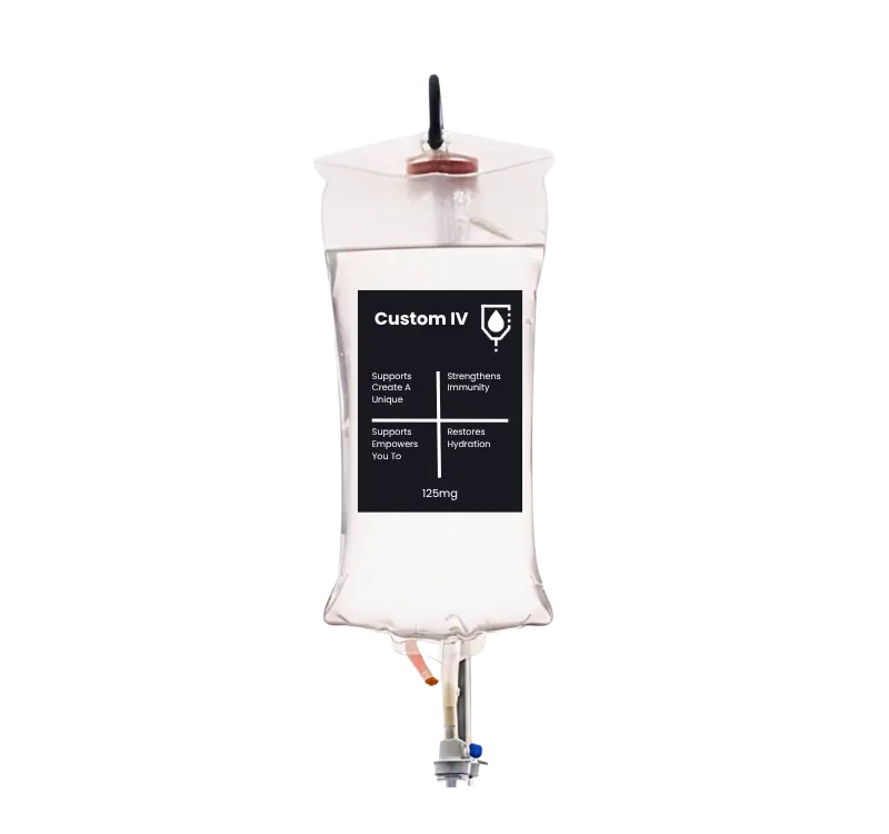 Custom IV Treatment bag with vitamins and electrolytes