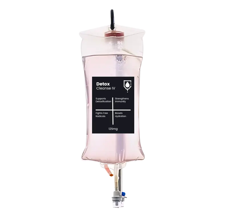 Detox Cleanse IV Treatment bag with vitamins and electrolytes