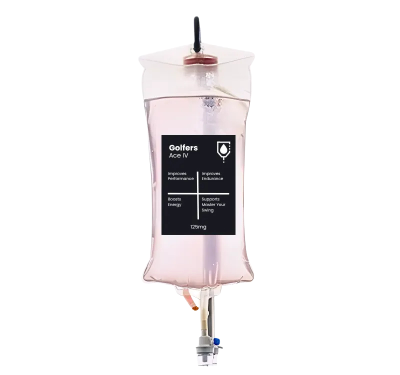 Golfers Ace IV Treatment bag with vitamins and electrolytes