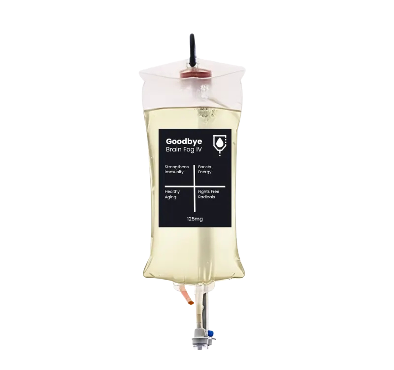 Goodbye Brain Fog IV Treatment bag with vitamins and electrolytes