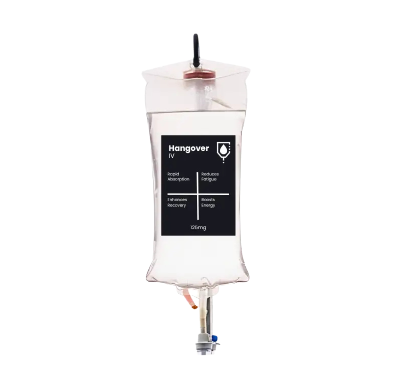 Hangover IV Treatment bag with vitamins and electrolytes